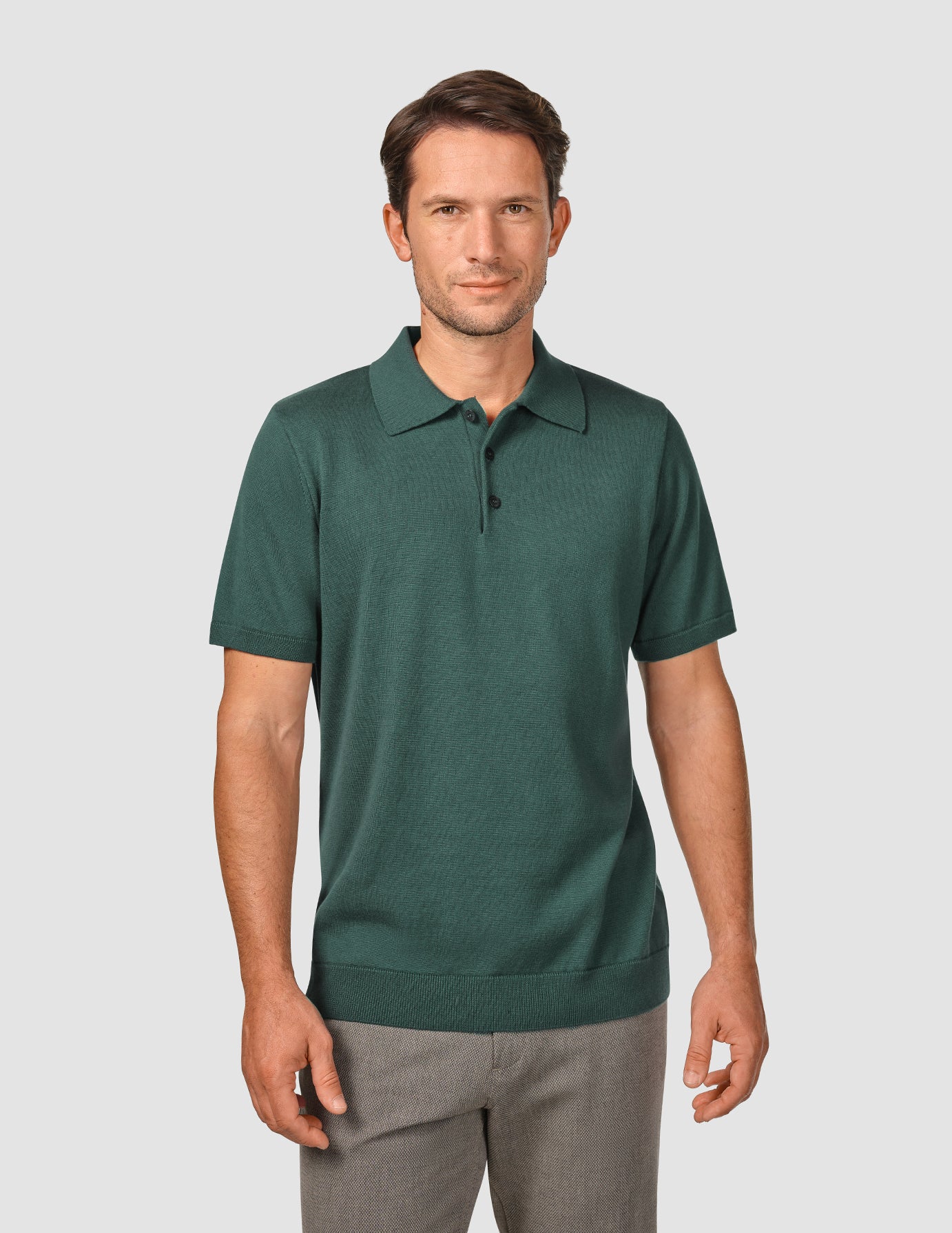 Everyday Knit Short Sleeve Polo Shadow Green